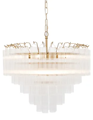 Obrázok produktu pre Luster TOULOUSE, saténová mosadz, 12xG9x15W, sklo, rozmery: 196x50x50 cm, IP20, Endon