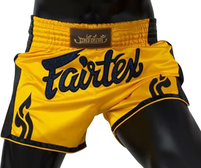 Image de Fairtex Muay Thai Short BS1701 Yellow Satin, couleur jaune taille XL