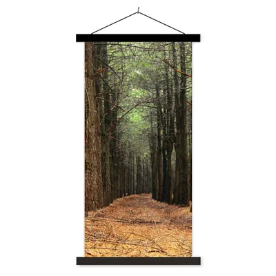 Produktbild von MuchoWow® Textilposter Herbst - Dekoration - Wald 90x180 cm mit schwarzem Rahmen - Dekoration Wohnzimmer
