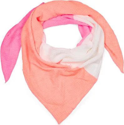 Produktbild von styleBREAKER Damen Musselin Dreieckstuch 3-farbig | Pastell Schal aus Baumwolle für Frühling & Sommer | Leichtes Dreieckstuch aus Musselin Stoff |  Italy