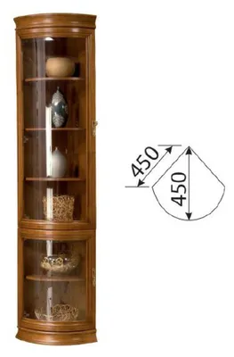 Produktbild von Klassische Schrank Bücherschrank Bücherregal Vitrine Vitrinenschrank Glasschrank
