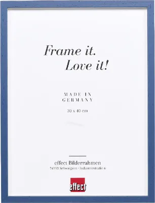 Produktbild von Effect Holz-Fotorahmen Profil 35, blau, 7 x 10 cm, mit Glas und Abstandhaltern