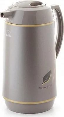 Image de Zojirushi Verseuse isolante avec piston intérieur en verre - Thermos à café/thé en acier inoxydable 1L, Brun aux herbes