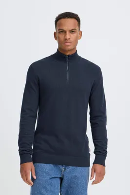 Produktbild von Blend BHBARTEL Herren Strickpullover Troyer Feinstrick Pullover 100% Baumwolle Regular Fit