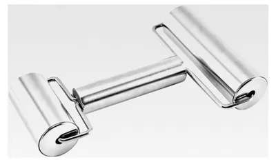 Produktbild von Edelstahl Teigroller Doppelseitig 18 cm Multifunktionales Nudelholz für Fondant, Pizza und Gebäck