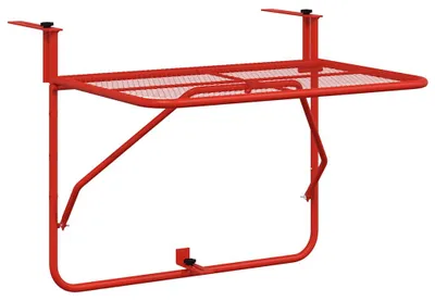 Produktbild von vidaXL Balkontisch Rot 60x40 cm Stahl