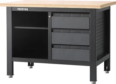Zdjęcie produktu dla FEISTOS Wyposażenie warsztatowe Titos 2 Stół warsztatowy z szufladami 120 cm