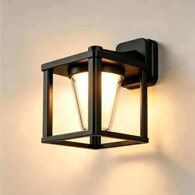 LED-Wandlampe 15W IP65 wasserdicht, Aluminium, schwarz, 3000K