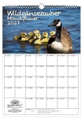Produktbild von Wildgänsezauber Planer DIN A3 Kalender für 2027 Wildgänse - Seelenzauber