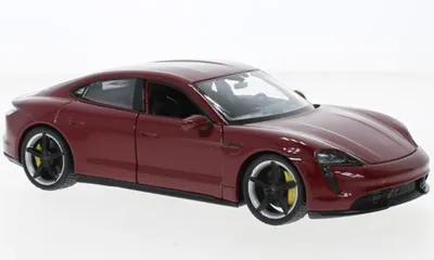 Produktbild von Welly WEL24107W-RED - 1/24 / Porsche Taycan Turbo S, dunkelrot - Neu