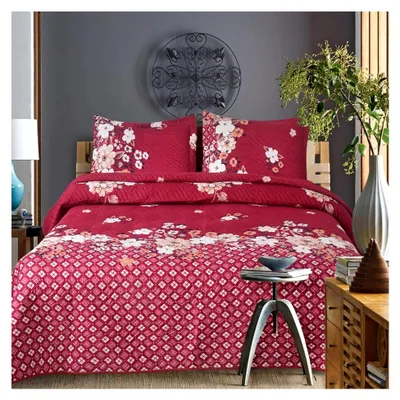 Produktbild von Gesteppte Patchwork-Tagesdecken mit 2 Kissenbezügen, wendbarem Blumendruck, leichte Steppdecke, passend für Doppel- und King-Size-Betten 220 x 240 cm, 30 verschiedene Designs