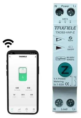 Produktbild von Intelligenter Schutzschalter mit Leistungsmessung - 1-63A, Tuya, ZigBee, V+A