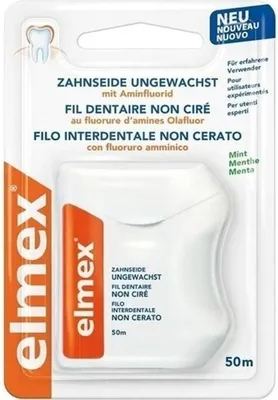 Immagine prodotto di Filo interdentale Elmex non cerato con fluoruro di ammina 50 m