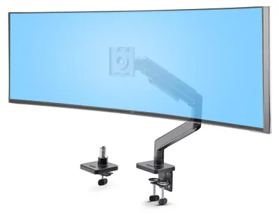 Obrázek produktu pro StarTech.com H1M1AG1-MONITOR-ARM, Svorka/průchodka, 20 kg, 43,2 cm (17"), 124,5 cm (49"), 100 x 100 mm, Černá