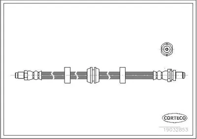 Produktbild von CORTECO 19032853 Bremsschlauch Hinten für FORD MONDEO II (BAP) COUGAR (EC) MONDEO I (GBP)