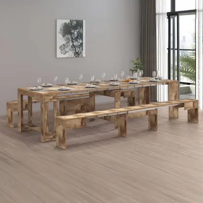 Immagine prodotto di Dmora Panca Quedan 25x290x45h cm Marrone, Peso Supportato 400 kg Colore Rivestimento Marrone  Italy