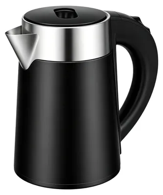 Reisewasserkocher 800 ml, 800 W, Edelstahl, Camping, Schwarz