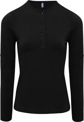 Obrázek produktu pro Premier Workwear PR318 | Dámské tričko s dlouhým rukávem - barva: černá - velikost: L