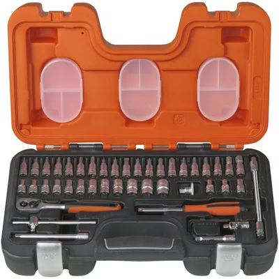 Produktbild von Bahco Steckschlüsselsatz Chrom Vanadium Stahl 46tlg. 1/4 Zoll mit Dynamik-Drive - BAHCO   S460