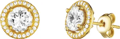 Produktbild von Julie Julsen Ohrstecker 925 Silber vergoldet Zirkonia weiß