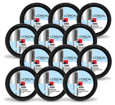 Productafbeelding van 12 x L'Oréal Paris Studio Line Remix Styling Paste - Sterke fixatie - 150 ml - Voordeelverpakking - 12 stuks