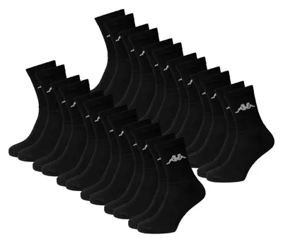 Produktbild von KAPPA - Sport- & Freizeit-Socken - 12er Pack (24 Stück) | Farbe: Schwarz | Größe: 43-46