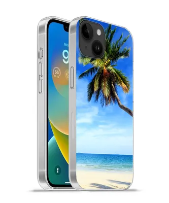 Produktbild von MuchoWow® Handyhülle Schutzhülle Hülle für Apple iPhone 14 Plus - Soft case Palmen - Strand - Meer Silikon Softcase Handy Hülle - Abbildung