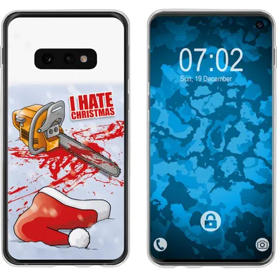 Produktbild von PhoneNatic Case kompatibel mit Samsung Galaxy S10e Silikon-Hülle X Mas Weihnachten Hate X-Mas M8