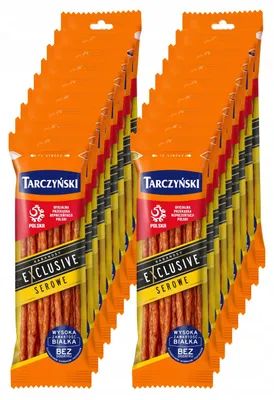 Produktbild von Tarczynski Kabanossi Käse 18x 105g - Geflügel & Schweinefleisch Cabanossi