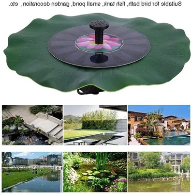 Solarenergie Brunnenpumpe für Garten, kleiner Teich und Vogelbad - Schwimmende Wasserpumpe für Dekoration und Fischbecken
