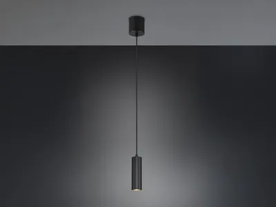 Produktbild von Kleine LED Pendelleuchte einflammig Schwarz, Küchenlampe hängend für Esstisch
