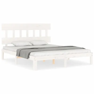 Produktbild von Massivholzbett ohne Matratze Weiß 160x200 Kiefernholz