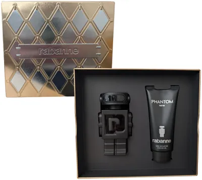 Imagen del producto de Set de regalo Rabanne PHANTOM para hombre: 1 x 50 ml de Eau de Parfum en spray + 1 x 100 ml de gel de ducha