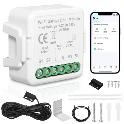 Smarter Garagentoröffner, WiFi, Alexa, Google, Tuya-App