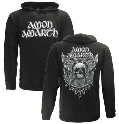 Produktbild von Grauer Totenkopf-Kapuzenpullover von Amon Amarth - S