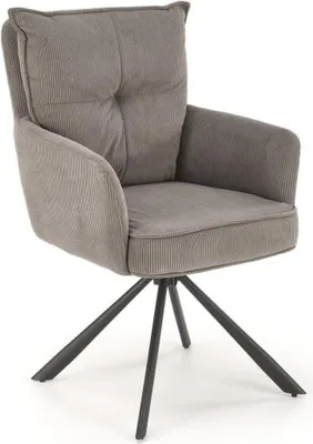 Produktbild von Stuhl K528, gepolstert, Grau, aus Stoff und Metall, 60 cm breit, 90 cm hoch, 67 cm tief