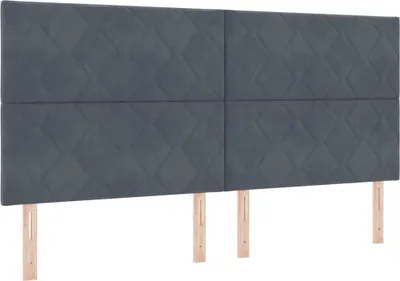 Obrázek produktu pro vidaXL Čelo postele tmavě šedé 200 cm samet