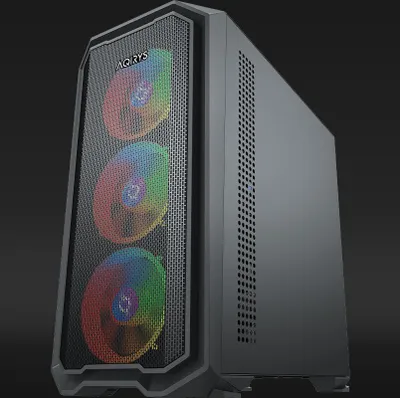 Produktbild von Aqirys WEZEN, Midi Tower, PC, Schwarz, micro ATX, Mini-ITX, Acrylnitril-Butadien-Styrol (ABS), Gehärtetes Glas, Stahl, Gaming