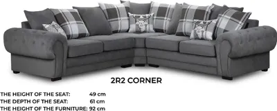 Zdjęcie produktu dla Sofa narożna z tkaniny zestaw narożny do salonu sofa narożna sofa narożna w kształcie litery L