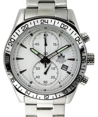 Produktbild von MPM-Quality Herrenuhr Edelstahl Ø 40 x 12 mm, weiß/silber