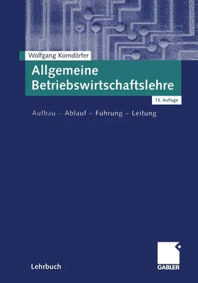 Produktbild von Allgemeine Betriebswirtschaftslehre
