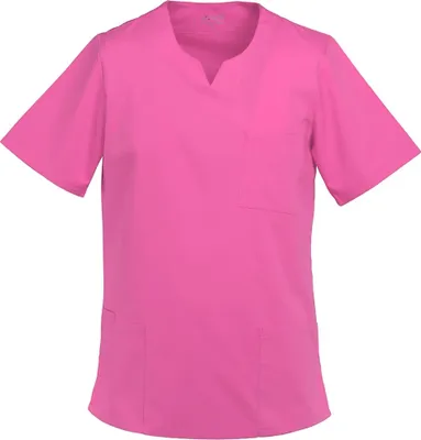 Produktbild von Damen Kasack halbarm hotpink, Gr. L : hot pink : 50% Baumwolle 50% Polyester 175 g/m² : L