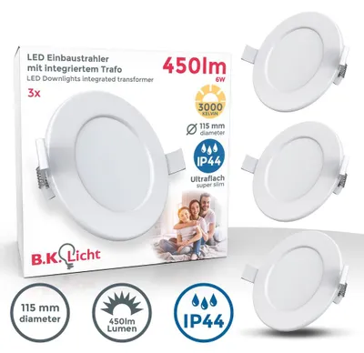 Produktbild von B.K.Licht BKL1272, Strahler Oberflächenbeleuchtung, LED, 3000 K, 450 lm, 230 V, Weiß