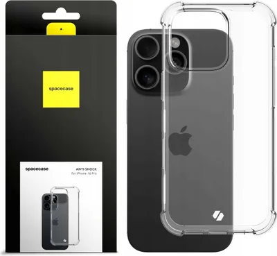 Obrázok produktu pre Silikónové puzdro SPACECASE Anti-shock pre iPhone 16 Pro Transparent