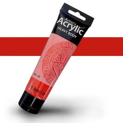 Zdjęcie produktu dla Farba akrylowa artystyczna do malowania HB 100ml Vermillion - 324 Czerwona
