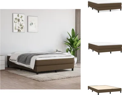Produktbild von vidaXL Boxspringbett Dunkelbraun 140x200 cm Stoff -  Betten & Bettgestelle
