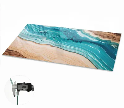 Produktbild von Glas Tischplatte 140x70 cm – Tischauflage aus gehärtetem Glas – Glasplatte für Esstisch – Küchentischplatte aus Glas – Tischschutz Glas modern – Dekorative Glasplatte – Pflegeleichte Glastischplatte – Sicherheitsglas Tischplatte – Geodenkunst, KI-generiertes Bild