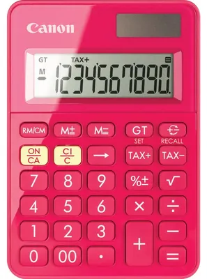 Produktbild von Canon LS-100KB, Desktop, Einfacher Taschenrechner, 10 Ziffern, Batterie/Solar, Pink