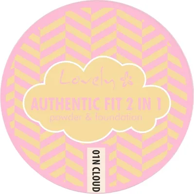 Obrázok produktu pre Lovely Authentic Fit 2v1 podkladový krém a púder na tvár 01N Cloud, 9,5 g