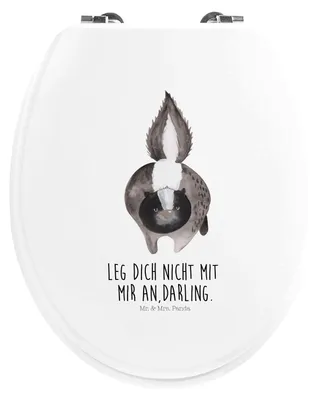 Produktbild von Mr. & Mrs. Panda Klo-Deckel Stinktier Angriff - Weiß - Geschenk, Toilettendeckel, Drohung, Wildtier, Skunk, Klodeckel, WC Sitz, Brille, klo deckel, WC-Sitz, Raubtier